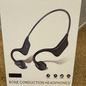 New in Box DG078 Bone Conduction Wireless Headphones w/ USB charger Navy Blue